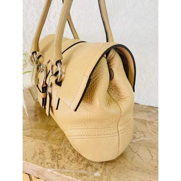 Vtg COACH Sand hobo soho pebble leather shoulder bag F10913 - Picture 4 of 8